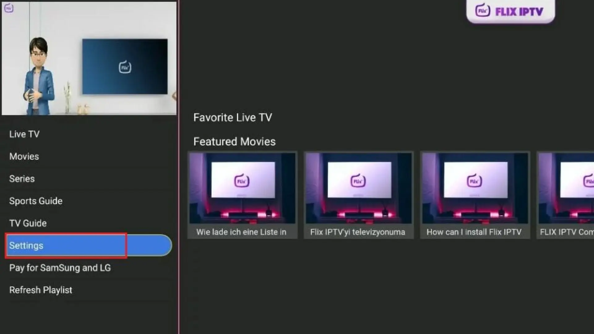 Filx IPTV Player on Firestick